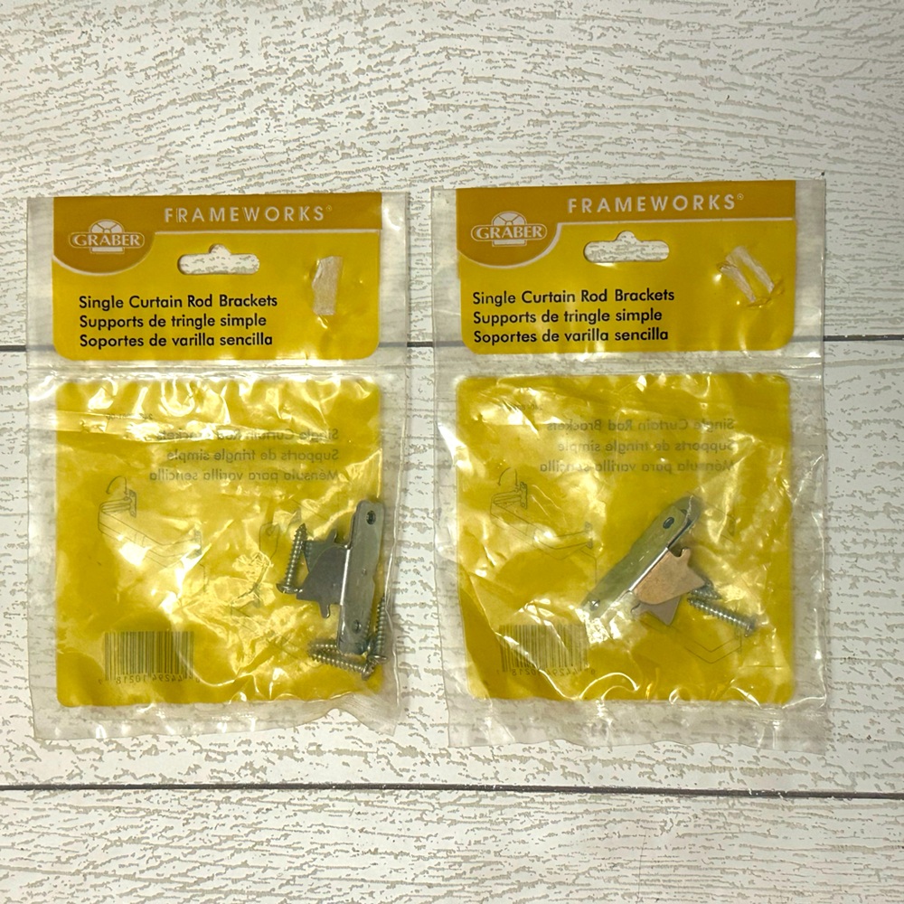 Single Curtain Rod Brackets 2 Pack